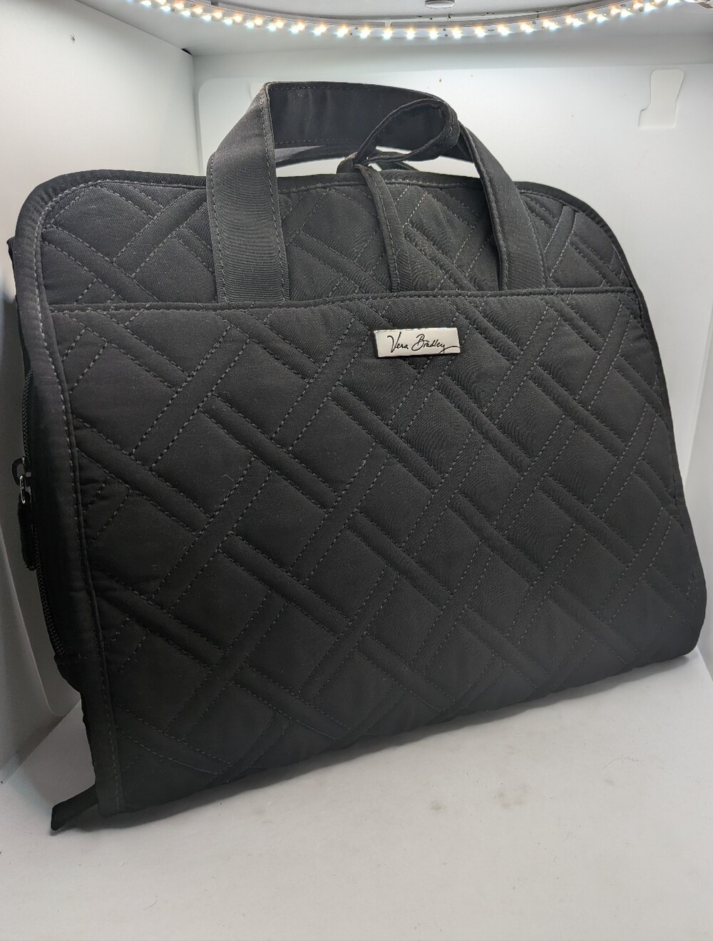 Vera Bradley Black Quilted Travel  Organizer Case